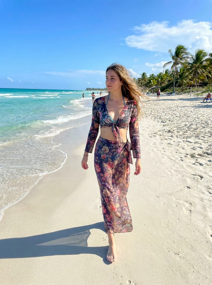 Conjunto de saya y blusa corta para la playa's foto | HAYDEE 'S |  BizneCubano